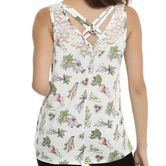 Harry Potter Mandrake Herbology White Lace Tank Top - Picture 2 of 6